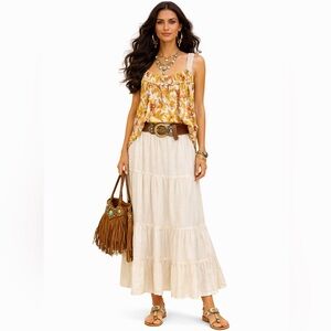 Rachel Zoe Floral BoHo Flowy Sleeveless top Size small NWT